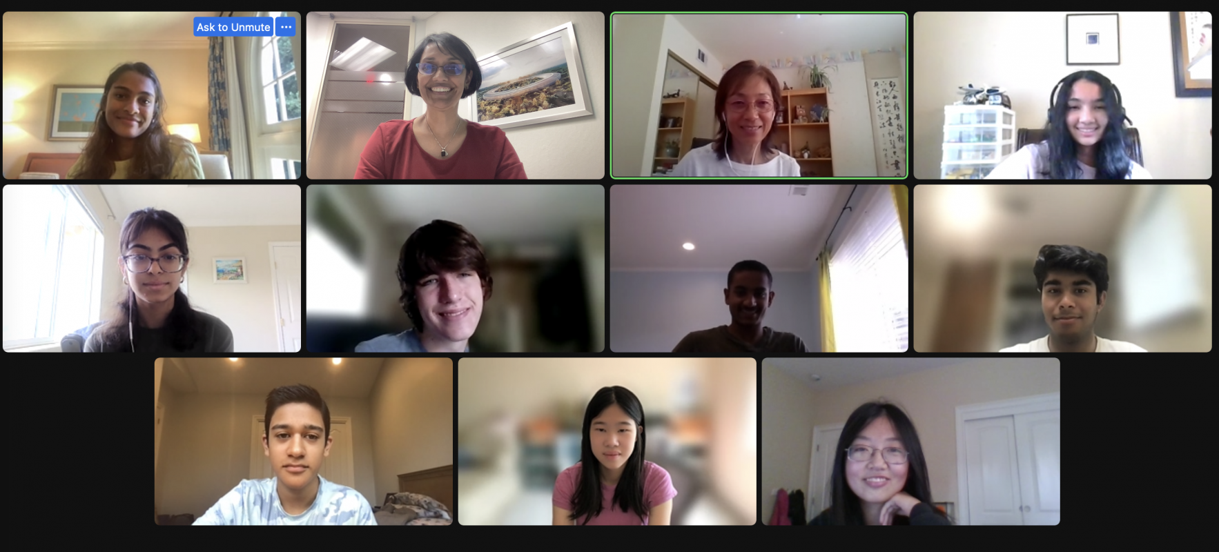 screenshot of online program participants