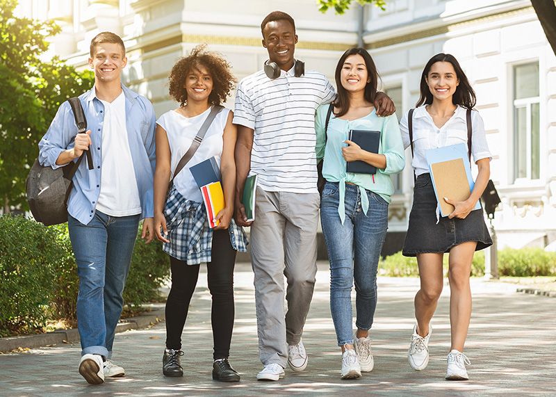 Young people posing to an picture